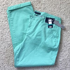 Mint green chino pants